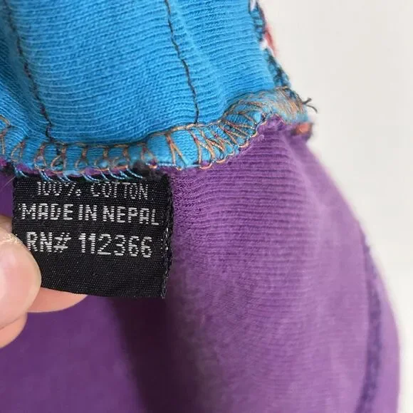 All That Jazz Women's Zip Front Hoodie Size XL Multicolored Boho Nepal Jacket - Picture 8 of 10